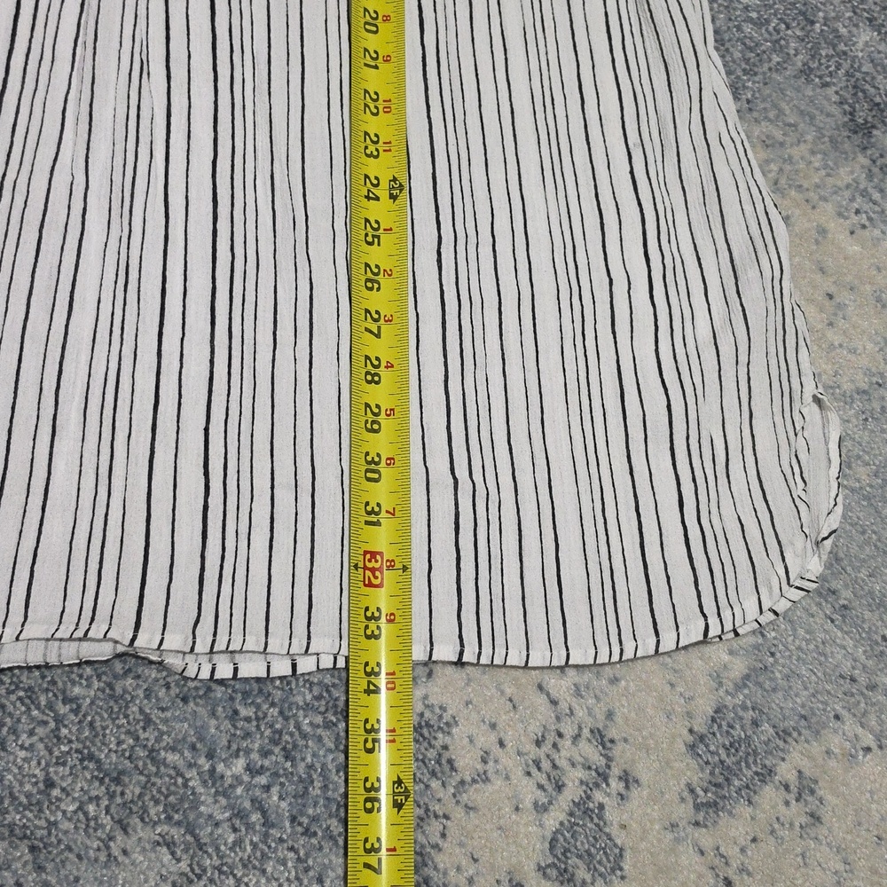 WOMAN WITHIN 2X Sleeveless Striped Top - Black and White - Picture 7 of 8